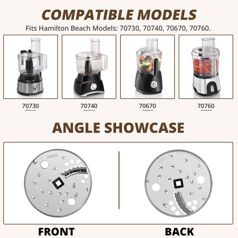 SuperDi Food Processor Slice/Shred Disc Blade Replacement for Hamilton Beach 70730 70740ã€70670ã€70760 - Image 5